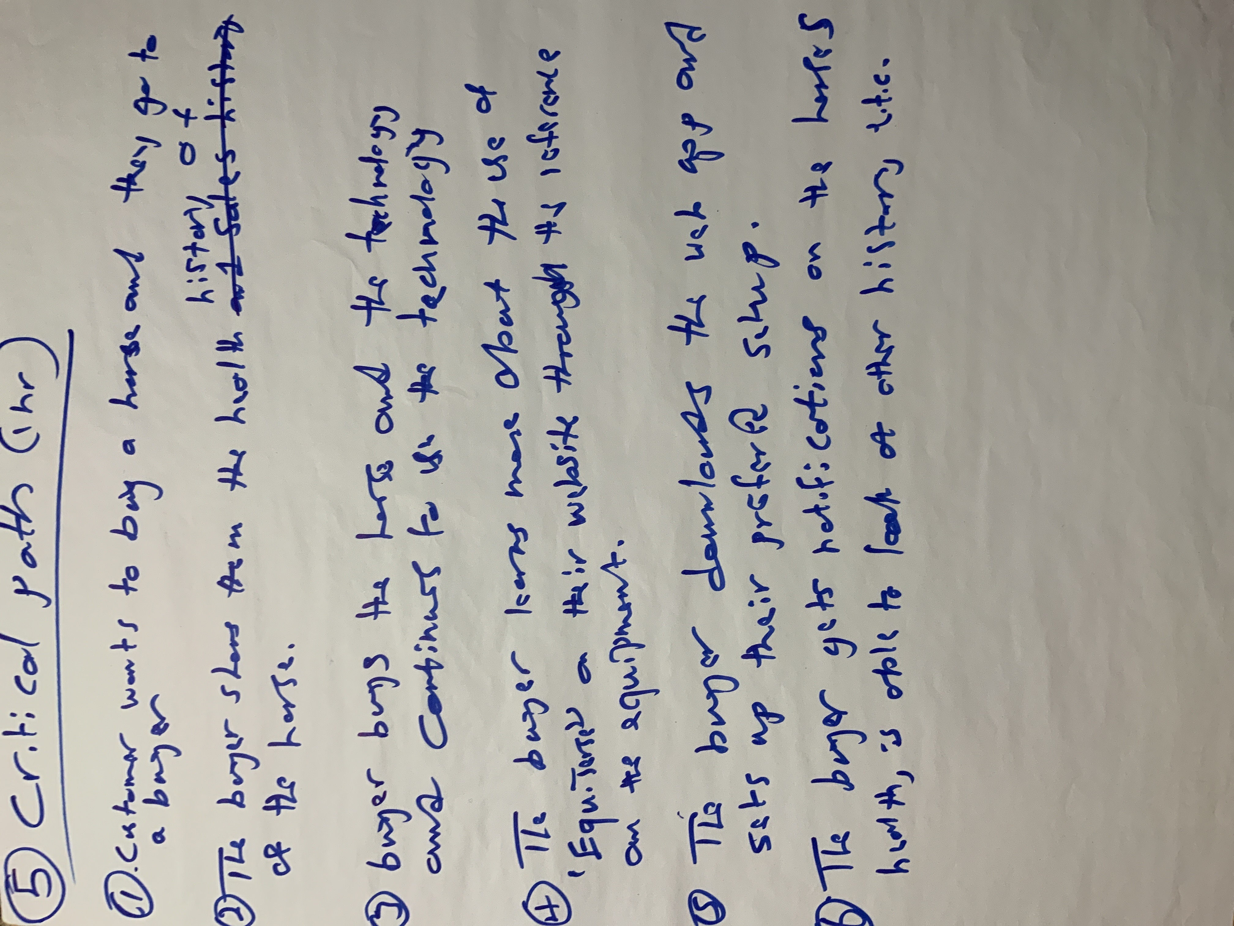 N9 critical path step-by-step flow.