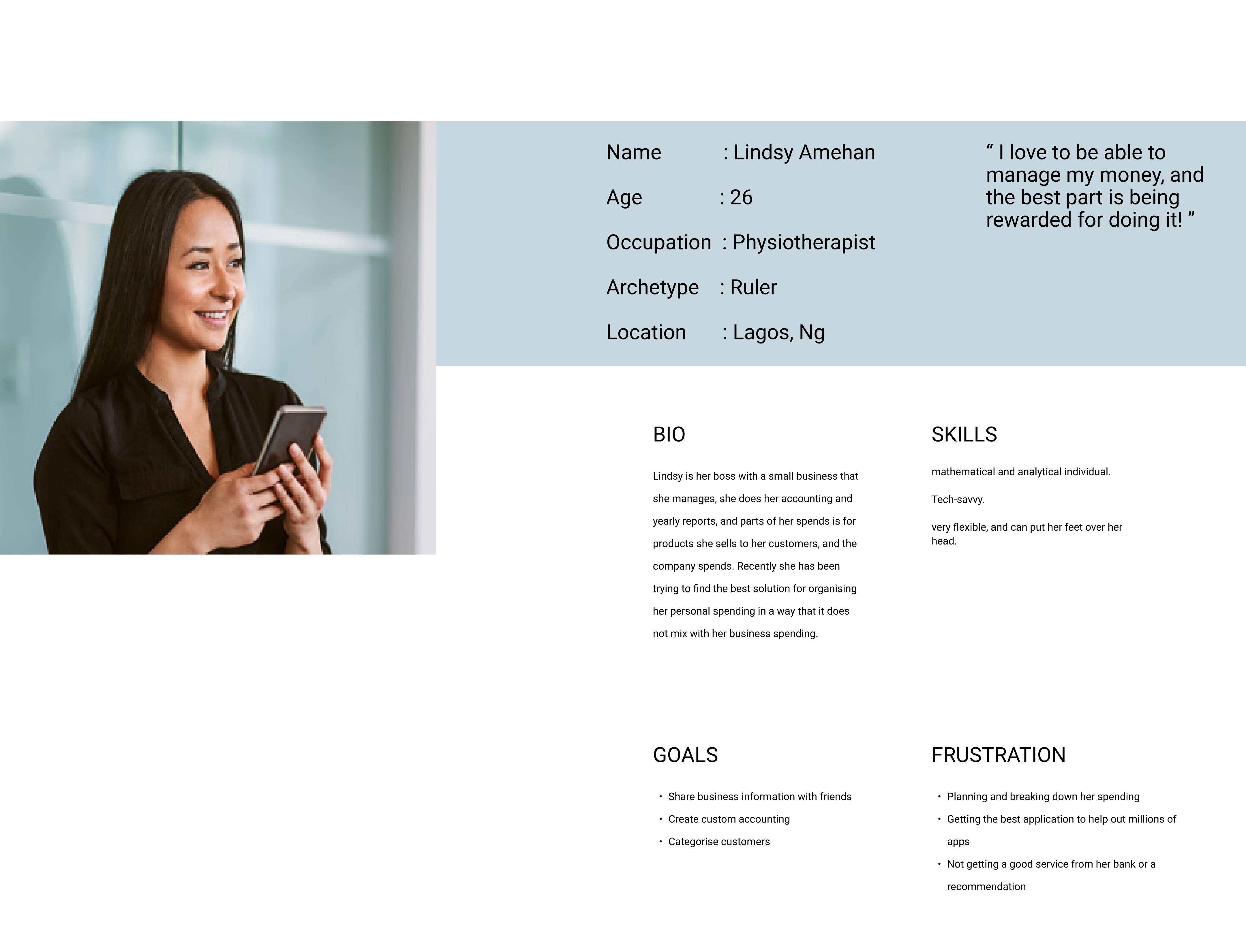 Zi Pay personas synthesised from survey and focus-group research.