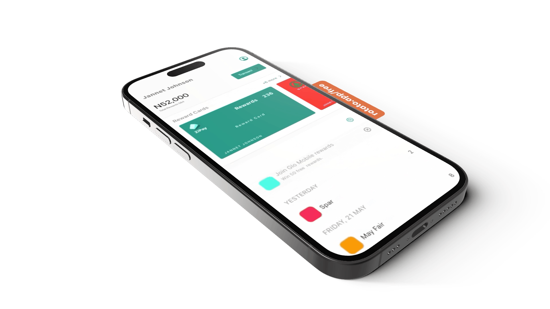 Zi Pay business rewards and loyalty card experience.